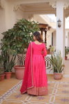 KA 1235 Russian Silk With Embroidery Zari Sequins Work Gown With Dupatta Wholesale In India